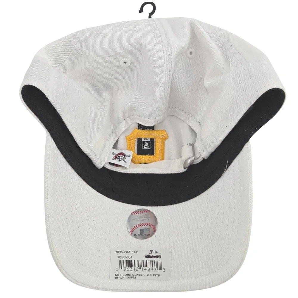 New Era Pittsburgh Pirates Hat White 9TWENTY Adjustable MLB White Cap OSFM NEW